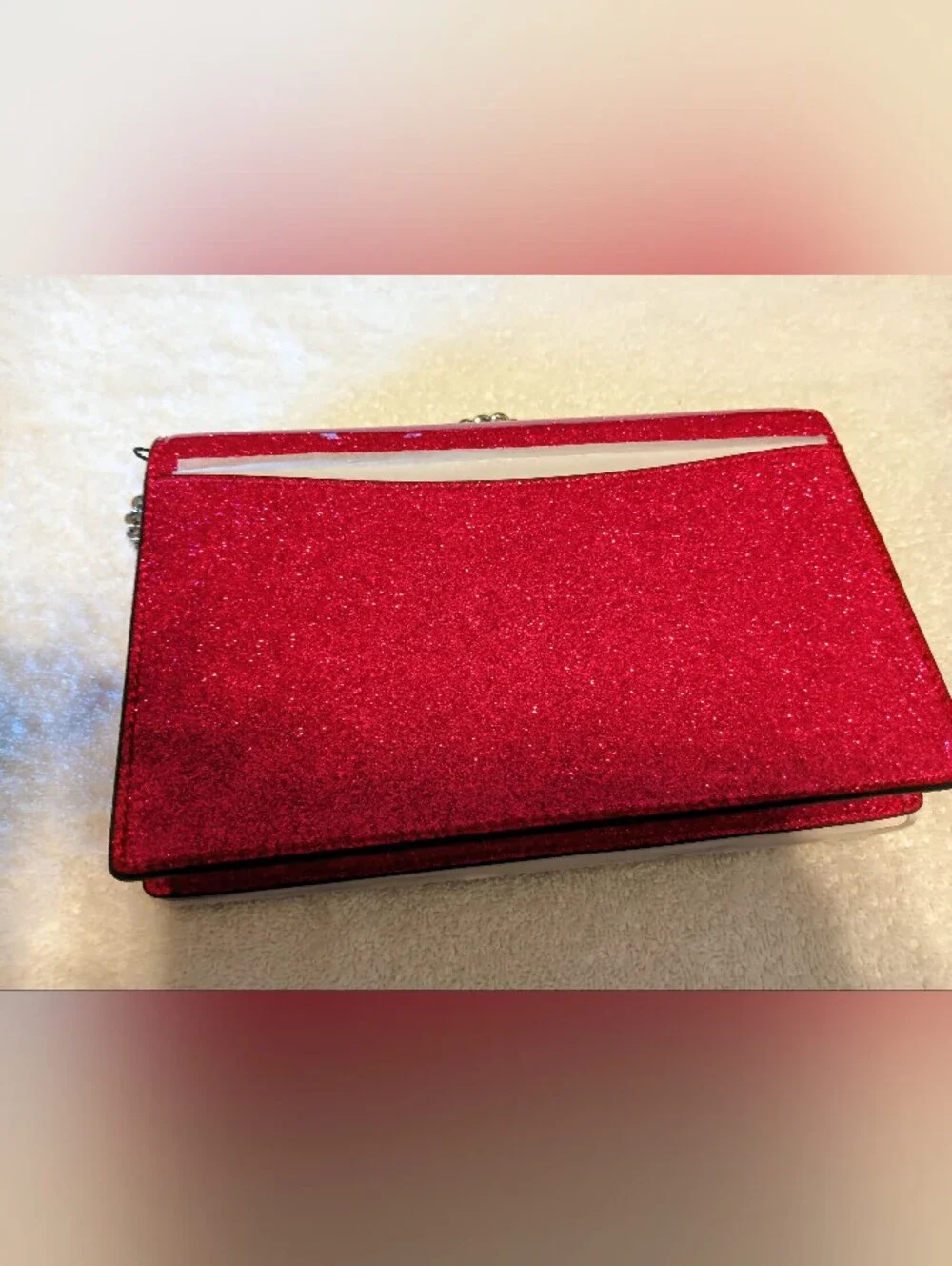 Marc Jacobs Women's Red Glitter Wallet - Signature Logo